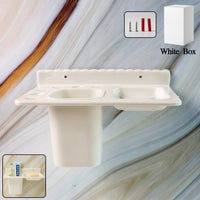 Wall Mounted Toothbrush Holder – 3in1 Multi-Compartment Organizer Your Brand