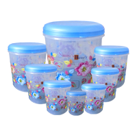 Stackable transparent air tight containers showcasing their secure seals.