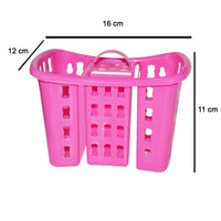 Compact toothbrush holder designed to save space, holding razors and facial cleansers.