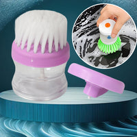 Wash Basin Brush with Soap Dispenser – Efficient Multicolor Cleaner | VelvetBubbles Your Brand