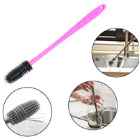Bottle Cleaning Brush – Long Handle Silicone for Narrow Neck | Velvet Wipe Your Brand