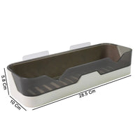 Kitchen and bathroom wall mounted adhesive plastic shelf