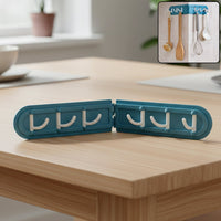 Foldable Rotating Wall-Mounted Hook Rack Kitchen Storage Organizer Solution