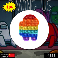 Among Us character-themed silicone fidget toy for stress relief.