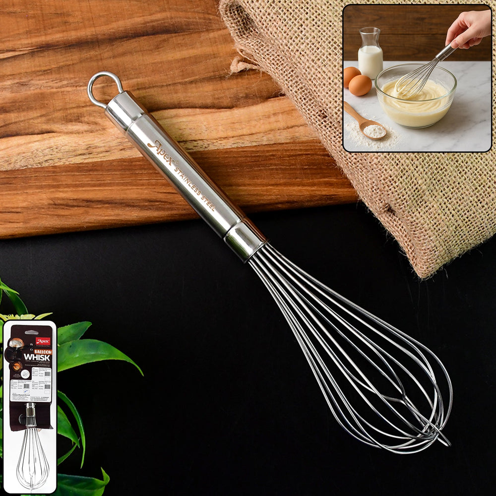Stainless Steel Large Hand Whisk Kitchen Storage Organizer Solution