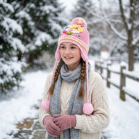 Kids Winter Woolen Ear Flap Cap Home Organization Storage Solution
