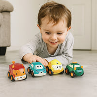 Toddler Toy Cars Set – 12-Piece Colorful Pull Back Vehicles Your Brand