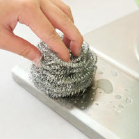 Stainless Steel Scrubber – Round, Heavy Duty (Pack of 12) | Indo Glow Your Brand
