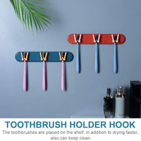 Wall-Mounted Toothbrush Holder – Plastic Bathroom Organizer | BrushedUp Your Brand