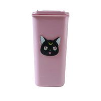 Mini Trash Can Pen Stand – Cute Desk Organizer with Lid Your Brand