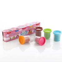 Non-toxic dough clay in five vibrant shades, ideal for young artists.