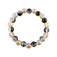 Stretchable Dual-Tone Crystal Beaded Bracelet displayed against neutral background