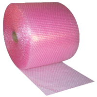 Antistatic bubble wrap roll, perfect for safely packaging electronics and sensitive components.