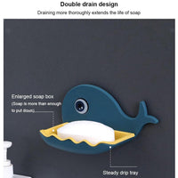 Wall Mounted Soap Holder – Fish Shape Double Layer Adhesive | VelvetBubbles Your Brand