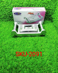 Multipurpose silver box with four sections, perfect for dry fruit storage.