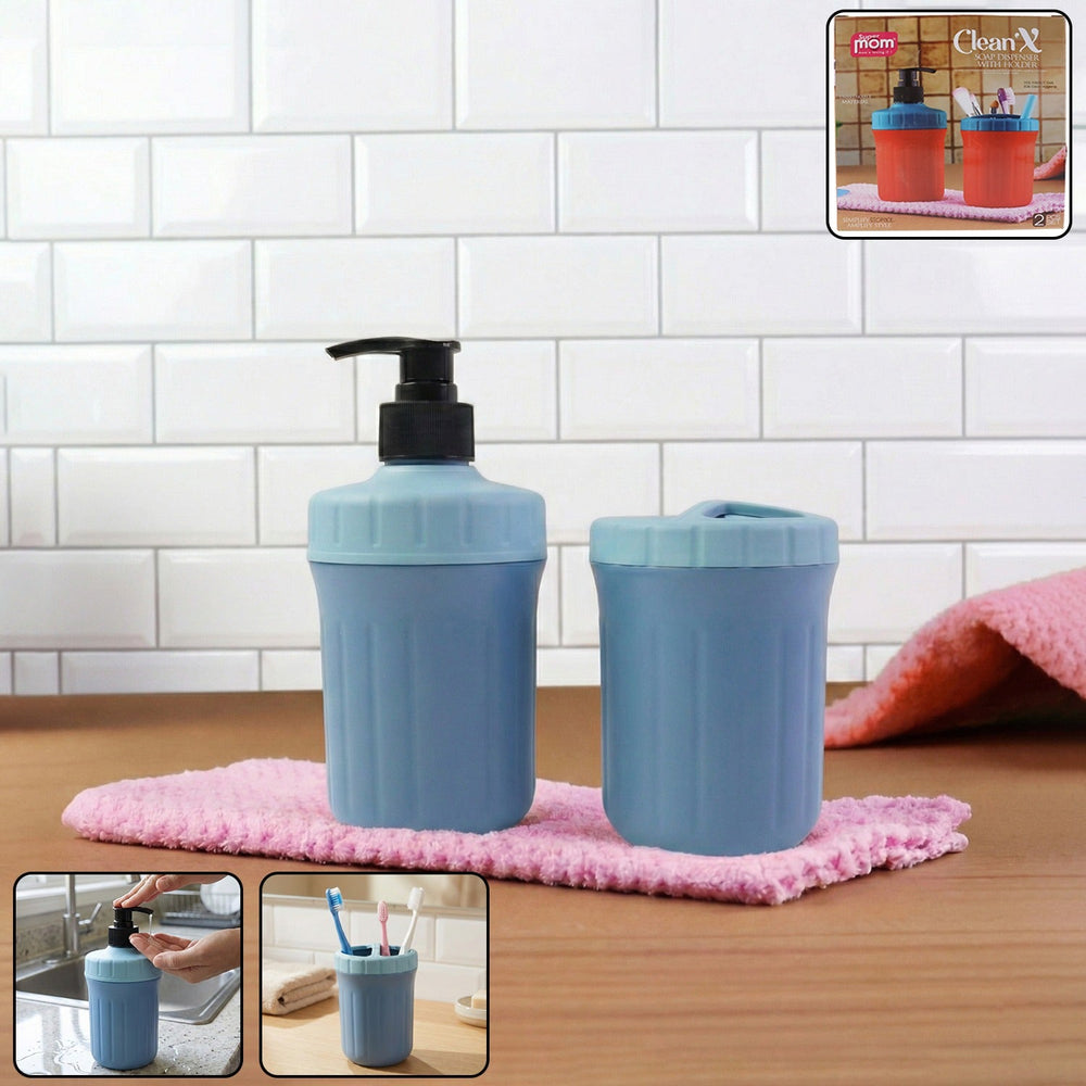 Multipurpose Soap Dispenser with Utility Holder – Compact & Practical Set Your Brand