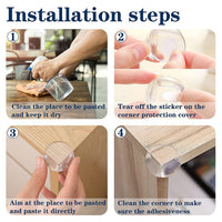 Clear Corner Guards – Strong Adhesive, 4-Pack | Velva Baby Your Brand