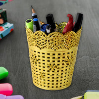 Metal Mesh Pen Holder – Durable Office Desk Organizer Stand Your Brand