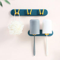 Wall-Mounted Toothbrush Holder – Plastic Bathroom Organizer | BrushedUp Your Brand