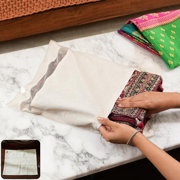 Saree Storage Bag – Zip Closure Multipurpose Organizer 14.5x16.5 cm
