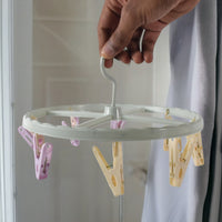 Clothespin Rack Laundry Drying Rack with 8 Clips – Compact & Windproof Your Brand