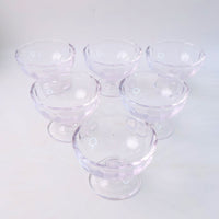 Crystal clear sundae glass dessert bowl enhancing dessert presentation