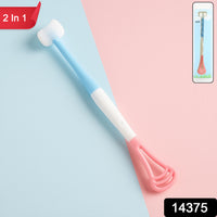 Baby Tongue Cleaner – Soft Silicone 2-in-1 Oral Massager Your Brand