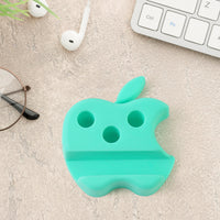Mobile Stand with Pen Holder – Apple-Shaped Desk Organizer 3 Pc Your Brand