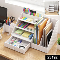 Multifunctional Desk Organizer Storage Cabinet with Drawer File Rack (1 Set) Your Brand