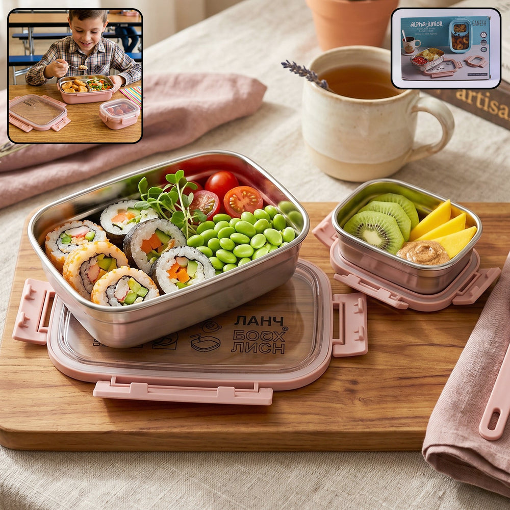 Kids Stainless Steel Lunch Box Set Ð Leak-Proof & Durable Kitchen Storage