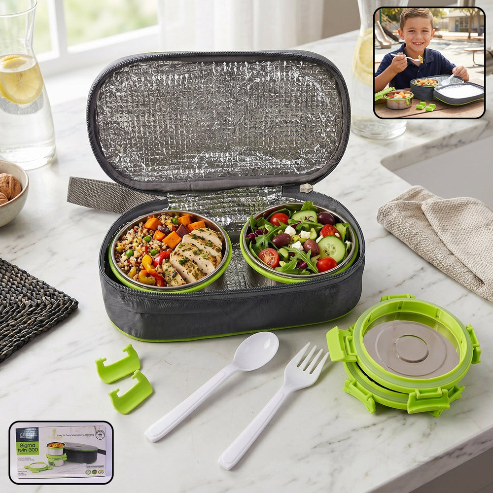 Stainless Steel Lunch Box Set Ð Durable & Leakproof with Car Kitchen
