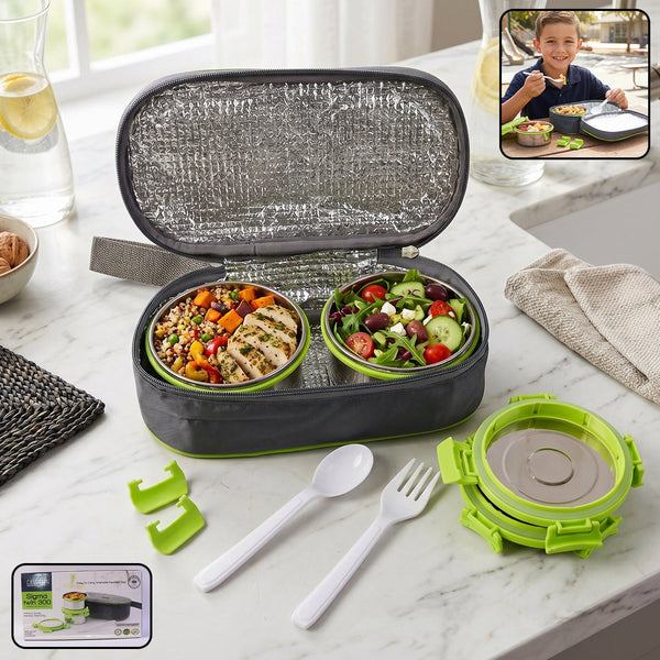 Stainless Steel Lunch Box Set Ð Durable & Leakproof with Carry Bag