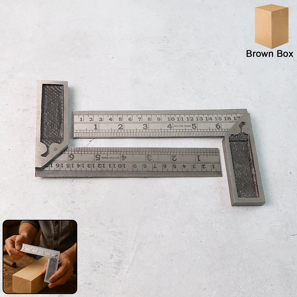 Metal Try Square Ruler Set Home Organization Storage Solution