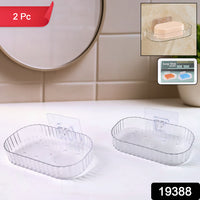 Transparent Wall Mounted Soap Dish Holder – Self Adhesive 2 Pc Your Brand