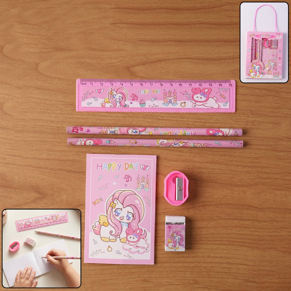 Cartoon Stationery Gift Set Ð Complete Kids School Supplies with Unicorn Design