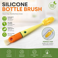 4 in 1 Silicone Bottle Cleaning Brush – Hygienic & Reusable Your Brand