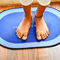 Non-Slip Oval Bath Mat – Super Absorbent Soft Velvet Surface Your Brand