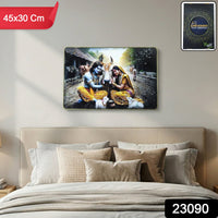 Elegant Radha Krishna wall frame for spiritual home décor