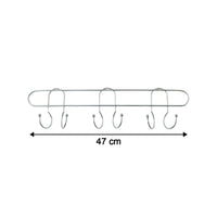 Heavy-duty metal coat and towel hook rack