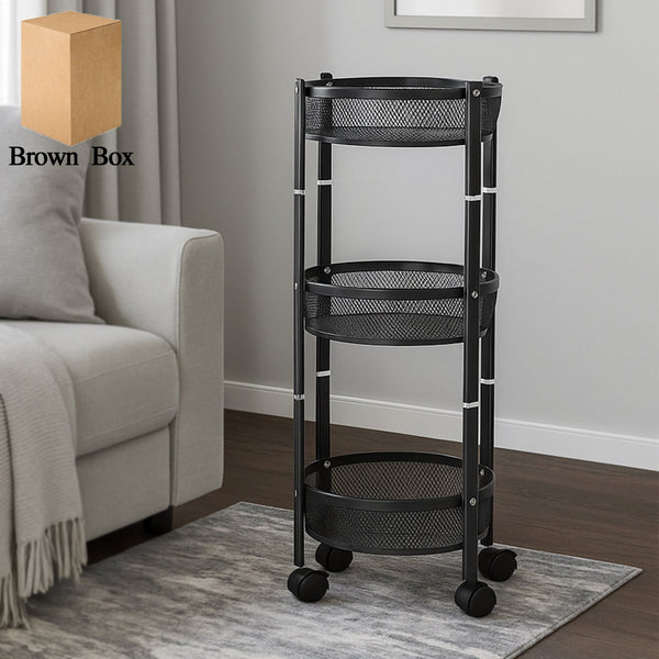 Metal Mesh Storage Trolley Kitchen Storage Organizer Solution
