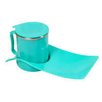 Snack Tray with Steel Cup Home Organization Storage Solution