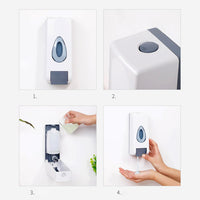 Wall Mounted Soap Dispenser – Refillable Push Button for Bathroom Your Brand