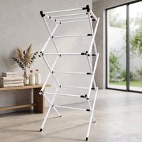 Metal Foldable Clothes Drying Rack – 3 Tier Portable Stand Your Brand