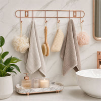 Wall Mounted Hook Rack Ð Space Saving & Stylish Rose Gold Fi