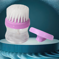 Wash Basin Brush with Soap Dispenser – Efficient Multicolor Cleaner | VelvetBubbles Your Brand