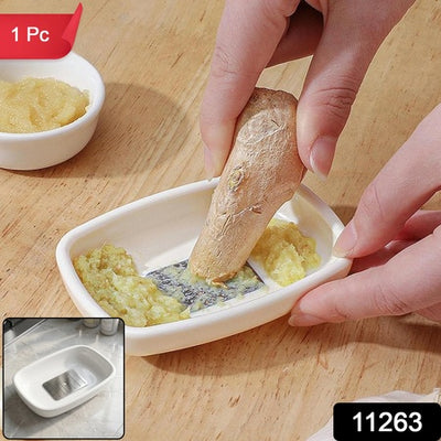Garlic Ginger Grater Plate - Mess-Free Food Prep Tool Kitchen Storage Organizer