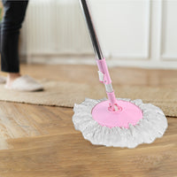 360° Spin Mop – Stainless Steel & Microfiber | Velvet Wipe Your Brand