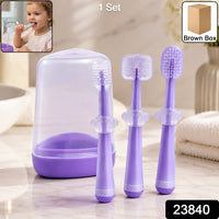 Soft Baby Toothbrush Set – Gentle on Gums, Easy to Use for Toddlers Your Brand