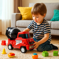 Kids Cement Mixer Toy Truck – Friction Powered Fun for Toddlers Your Brand